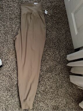 Old Navy Taupe High-Waist Jogger Pants